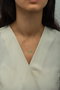 Heliophilia Silver Collar de Plata de Ley 925 con Baño de Oro y Circón Verde
